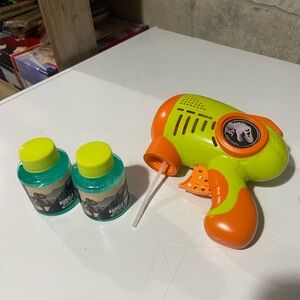 Dinosaur Bubble Blaster - Lime Green and Orange